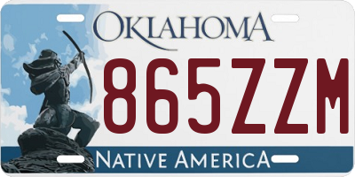 OK license plate 865ZZM