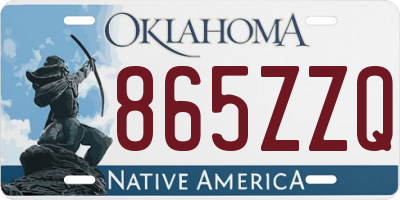 OK license plate 865ZZQ