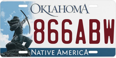 OK license plate 866ABW