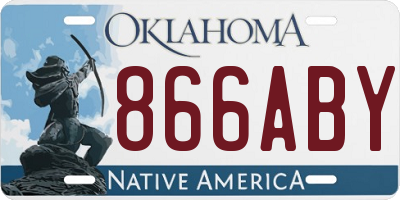OK license plate 866ABY