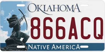 OK license plate 866ACQ