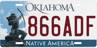 OK license plate 866ADF