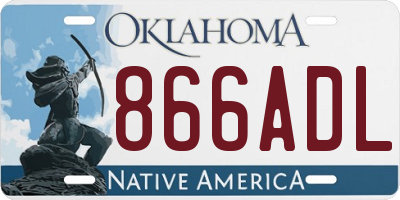 OK license plate 866ADL