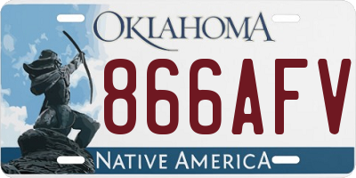 OK license plate 866AFV