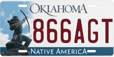 OK license plate 866AGT