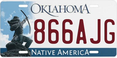 OK license plate 866AJG
