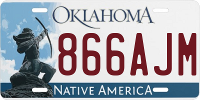 OK license plate 866AJM