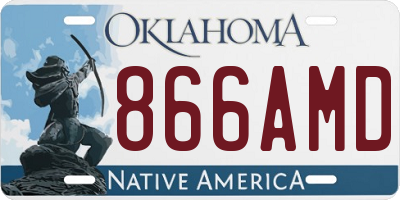 OK license plate 866AMD