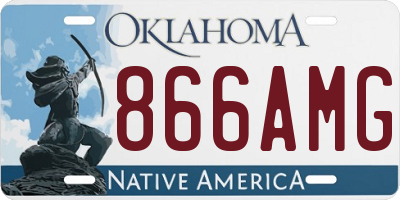 OK license plate 866AMG