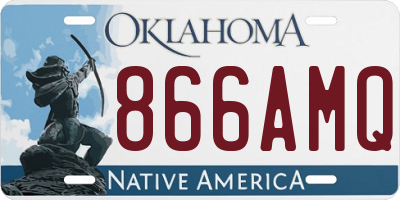 OK license plate 866AMQ