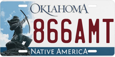 OK license plate 866AMT