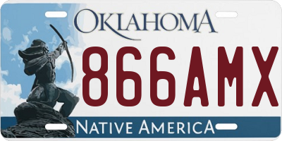 OK license plate 866AMX