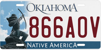 OK license plate 866AOV