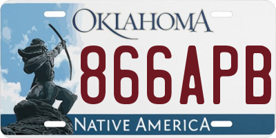 OK license plate 866APB