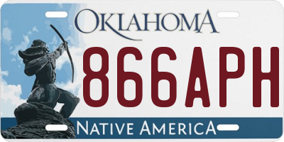 OK license plate 866APH