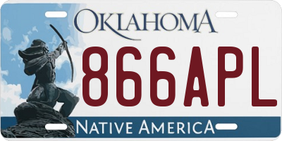 OK license plate 866APL