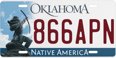 OK license plate 866APN