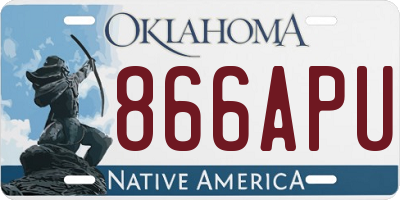 OK license plate 866APU