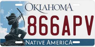 OK license plate 866APV