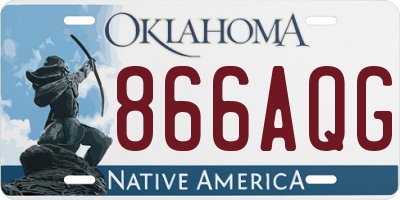 OK license plate 866AQG
