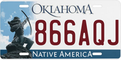 OK license plate 866AQJ