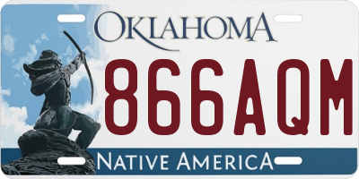 OK license plate 866AQM
