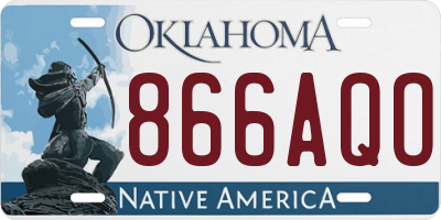 OK license plate 866AQO