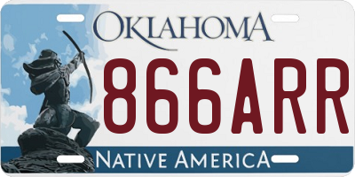 OK license plate 866ARR