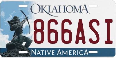 OK license plate 866ASI