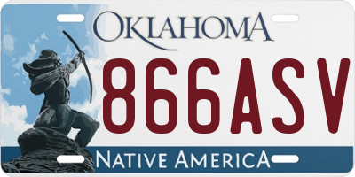OK license plate 866ASV
