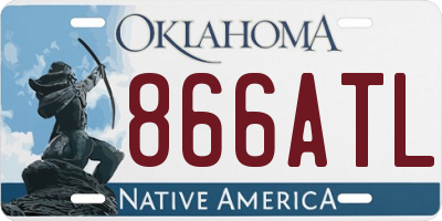 OK license plate 866ATL