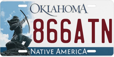 OK license plate 866ATN