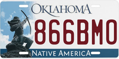 OK license plate 866BMO