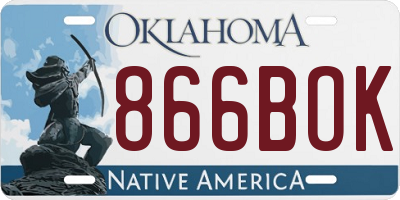 OK license plate 866BOK