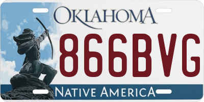 OK license plate 866BVG