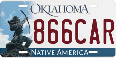 OK license plate 866CAR