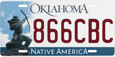 OK license plate 866CBC