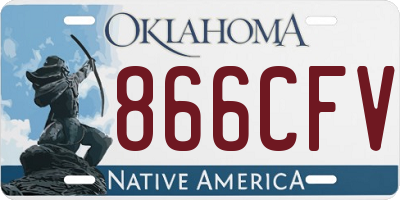 OK license plate 866CFV