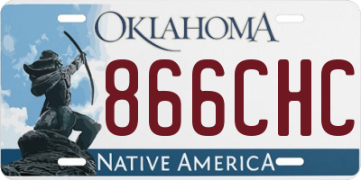 OK license plate 866CHC