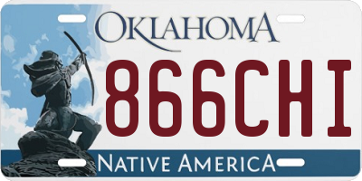 OK license plate 866CHI