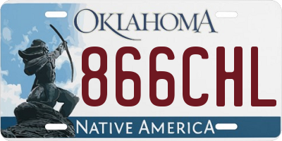 OK license plate 866CHL