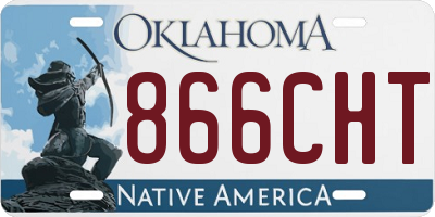 OK license plate 866CHT
