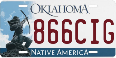 OK license plate 866CIG