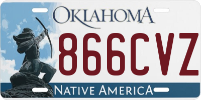 OK license plate 866CVZ