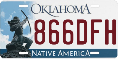 OK license plate 866DFH