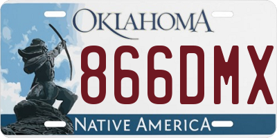 OK license plate 866DMX