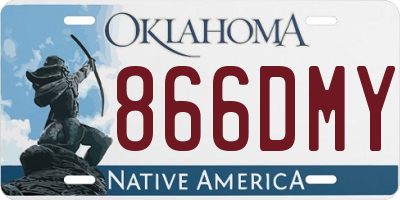 OK license plate 866DMY