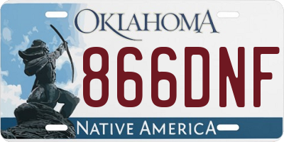 OK license plate 866DNF