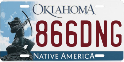 OK license plate 866DNG