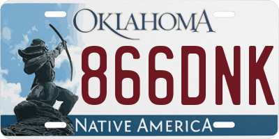 OK license plate 866DNK